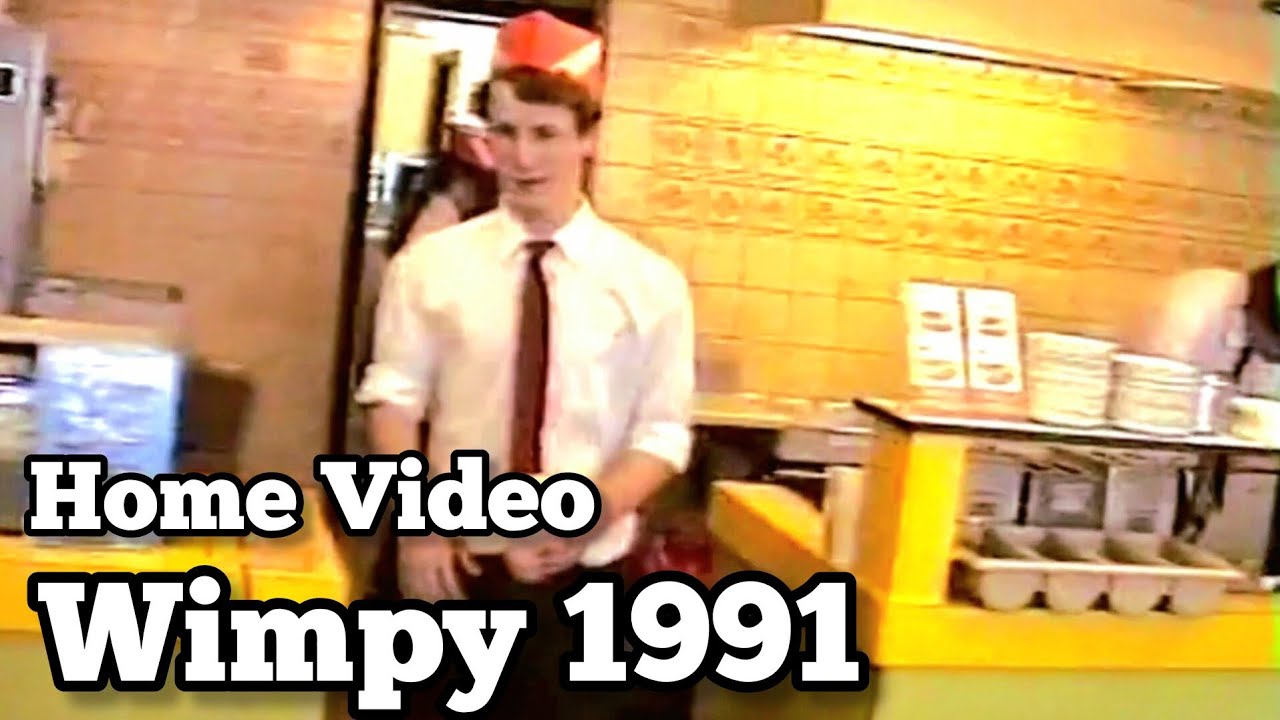 Walking Into a Wimpy Bar in 1991 Retro 90s Video Footage