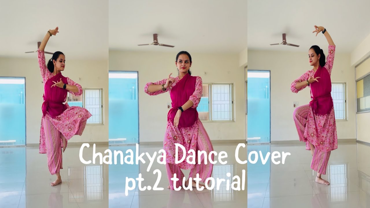 Chanakya Dance Cover  - pt.2 tutorial | Slow Music [Mirrored] | Bharatanatyam Dance #dancetutorial