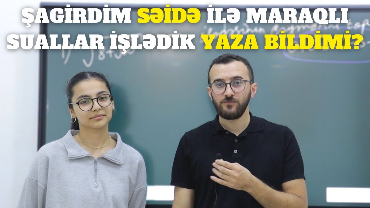 ✅️❗️👉Şagirdim Səidə ilə maraqlı suallar işlədik yaza bildimi? Maraqlı suallar Qızıl qaydalar