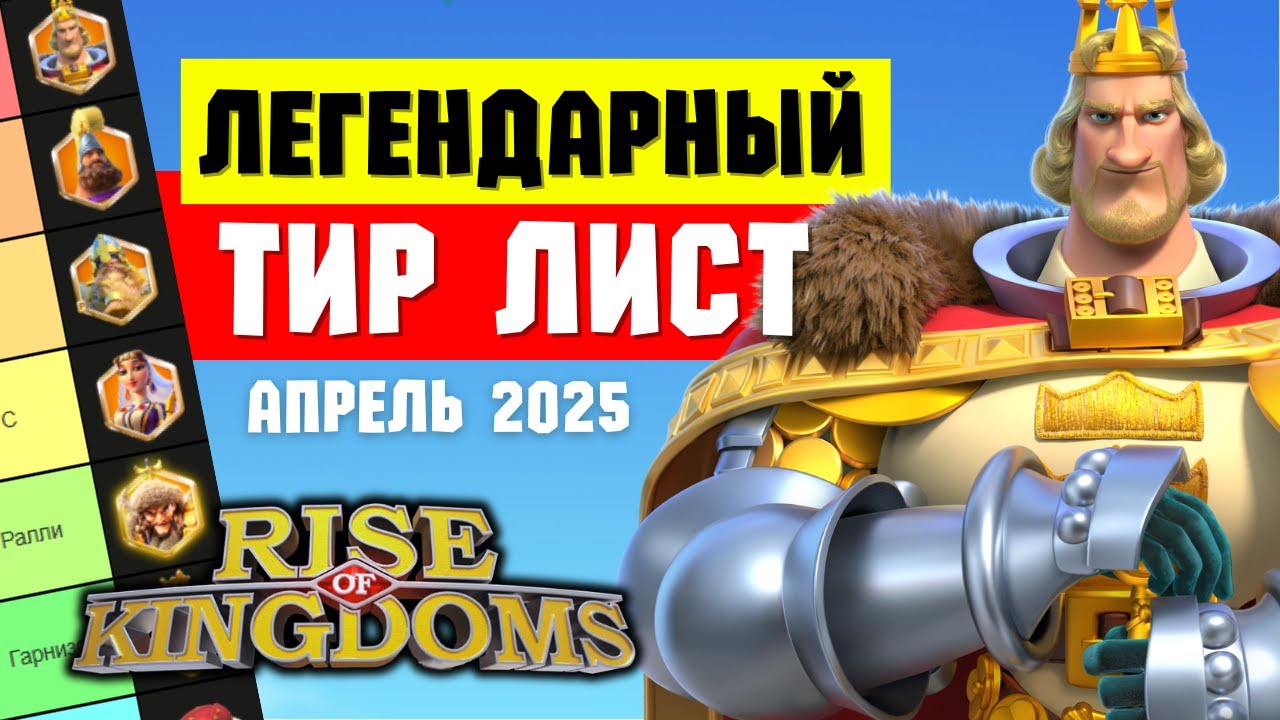 ТИР ЛИСТ легендарных командиров на АПРЕЛЬ 2025 [ Rise of Kingdoms ]