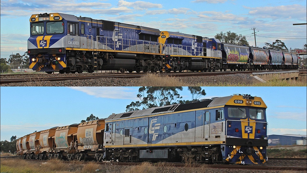 QUBE Freight Trains Cross at Albion