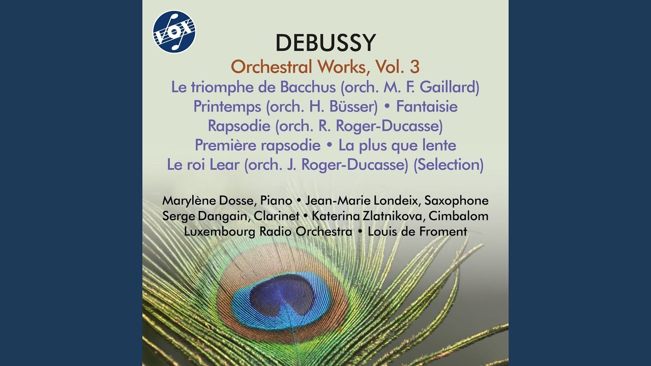 Rapsodie, L. 98 (Arr. for Saxophone & Orchestra by Jean Roger-Ducasse)