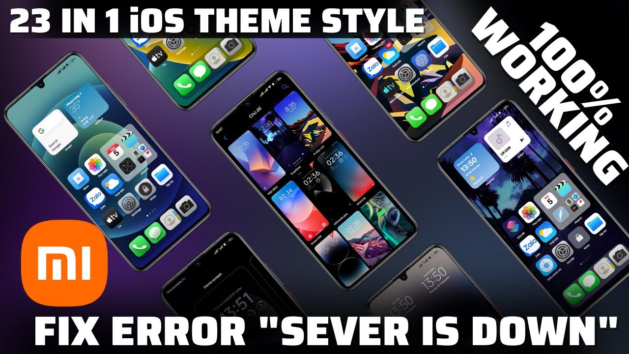 Fix Error Sever Is Down 100% Working | 23 iOS Theme In 1 File On Any Xiaomi Device