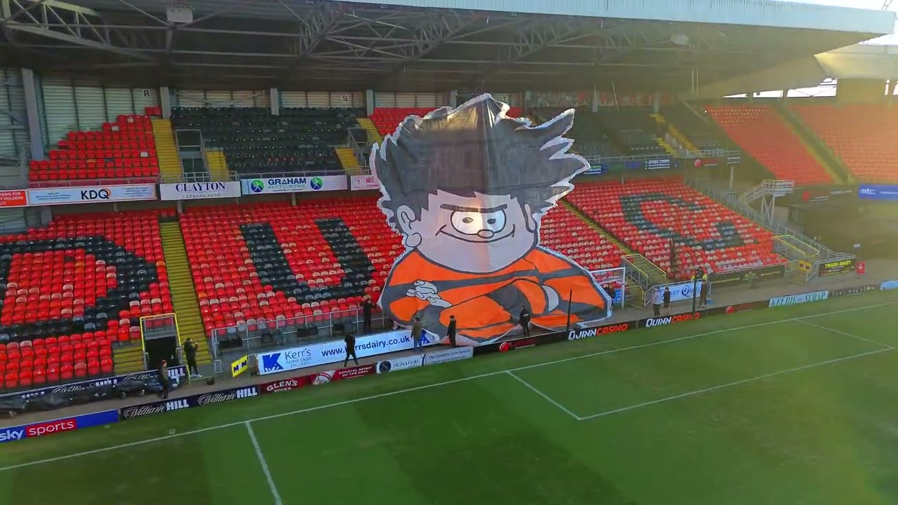 Dundee United FC display team Dennis the menace
