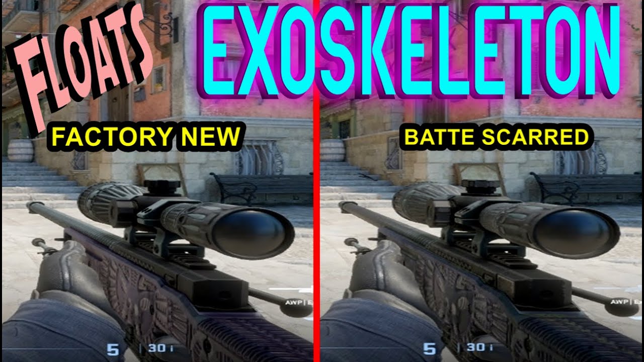 CS 2 AWP | Exoskeleton all floats in game FN MW FT WW BS csgo