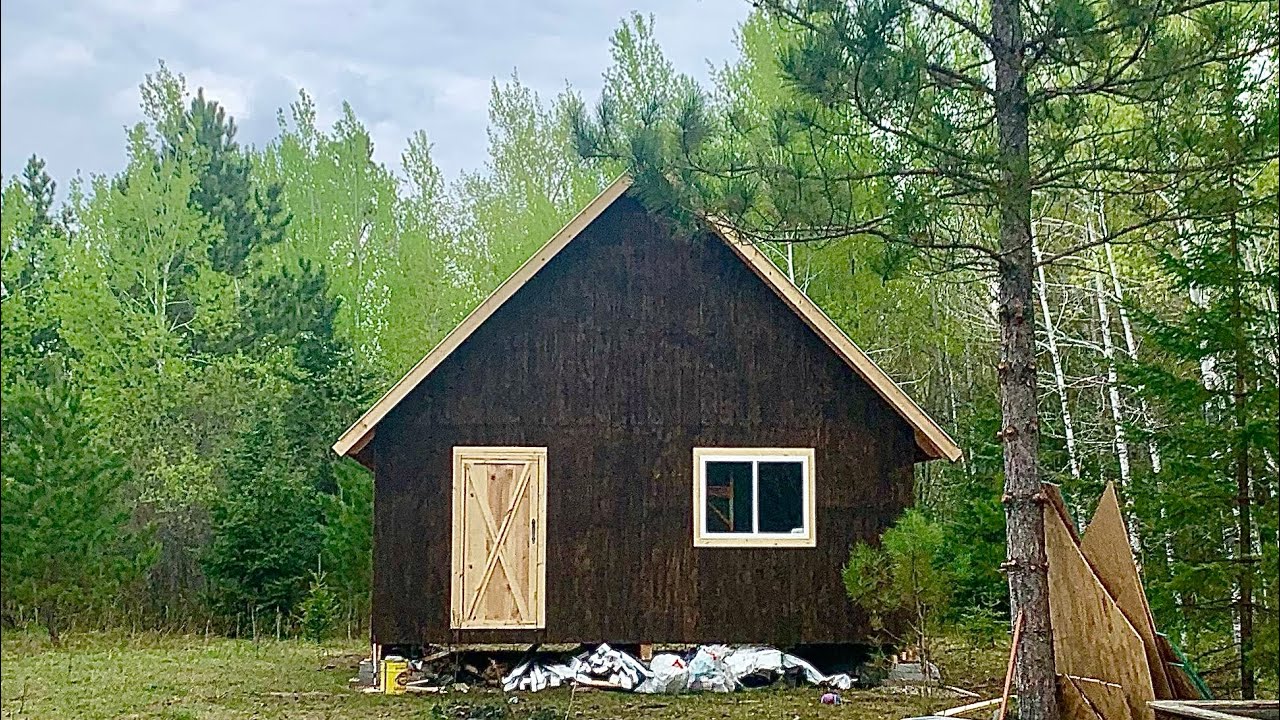 Simple Mortgage Free Cabin Build Pt 6: Loft, Wiring, Insulation, Drywall