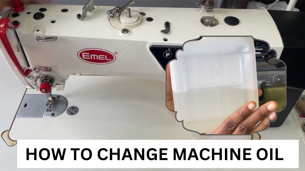 HOW TO CHANGE EMEL INDUSTRIAL DIRECT DRIVE SEWING MACHINE OIL. (Beginners friendly)