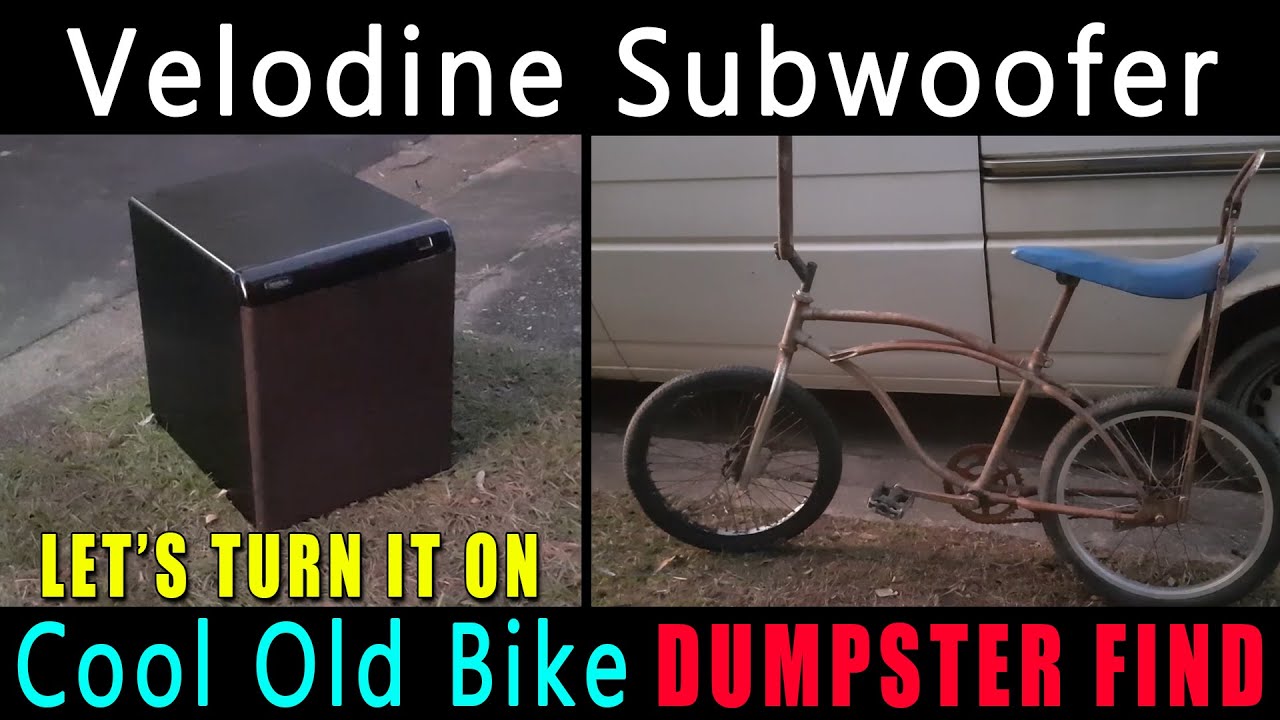 Velodyne CHT-12QR Subwoofer. Dumpster find turn on. Faulty or need repairs? Old school Dragster bike