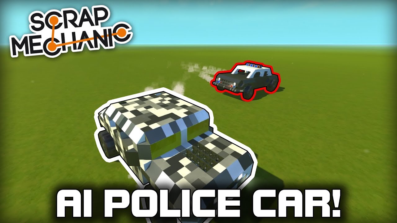 Automatic AI Hot Pursuit Police Car! (Scrap Mechanic #325)