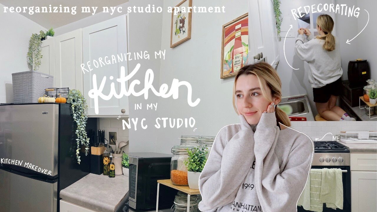 reorganizing my nyc studio apartment 01. REORGANIZE MY KITCHEN WITH ME