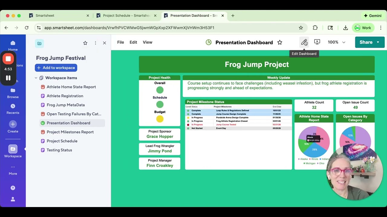 Решение проблем с презентациями в Smartsheet путем создания расширения для Chrome.