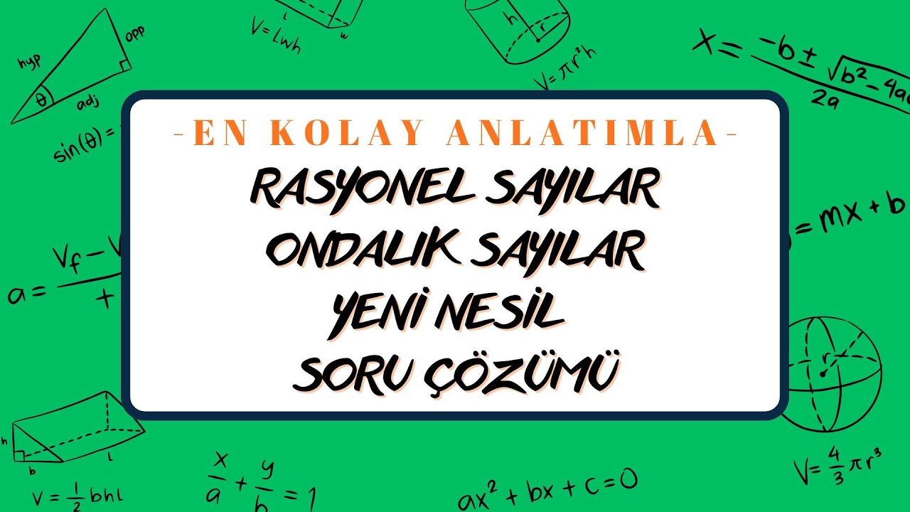 2026 TYT MATEMATİK KAMPI / DERS-3 / RASYONEL SAYILAR - ONDALIK SAYILAR / YENİ NESİL SORU ÇÖZÜMÜ