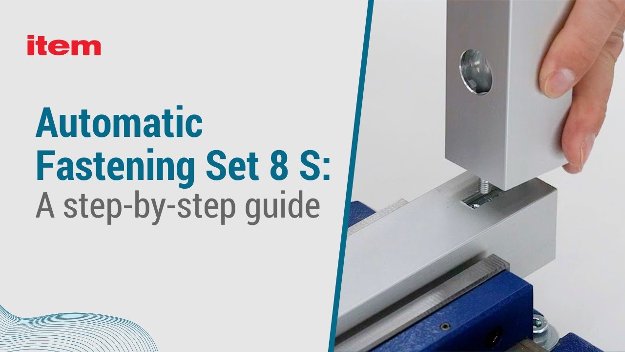 How do you install the Automatic Fastening Set 8 S in profiles with open or closed t-slots 8?