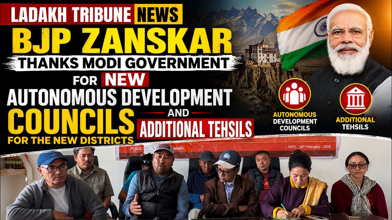 BJP Zanskar Thanks Modi Government for New Autonomous Development Councils and Additional Tehsils.