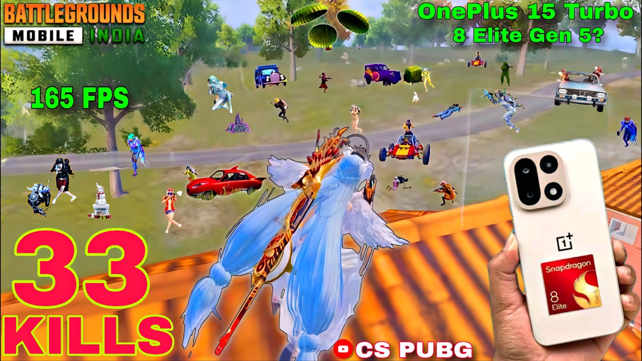 🔥 OnePlus 15 Turbo - 33 Kills! 2 Match  Best Rush Gameplay with 144 FPS Heating issue & Gyro Fix?