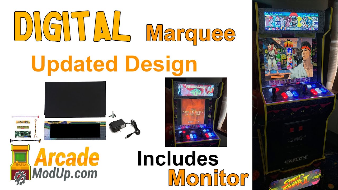Arcade1Up LCD Marquee Mod   UPDATED!
