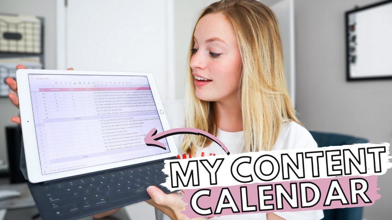 HOW I PLAN, ORGANIZE, & SCHEDULE MY CONTENT FOR YOUTUBE (& my blog): A look at my content calendar