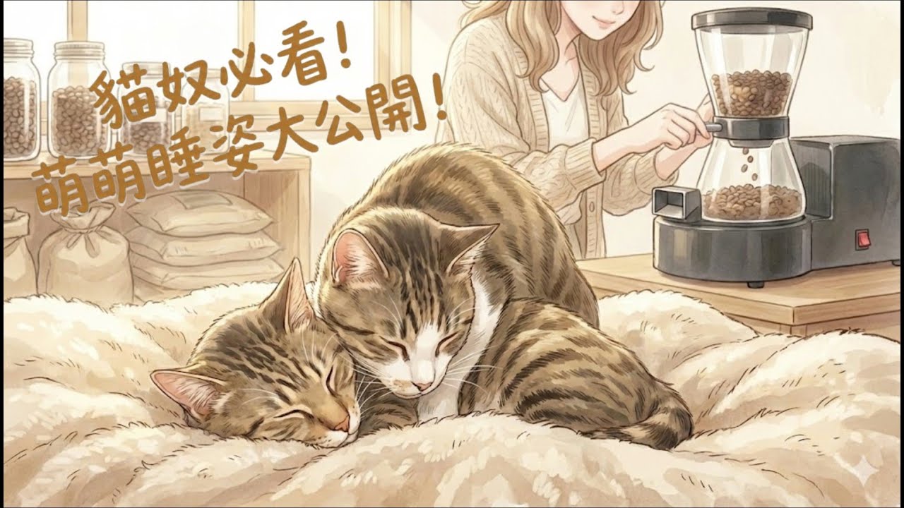 冬日下午 | 貓咪睡覺日常 | 輕柔讀書、睡覺音樂