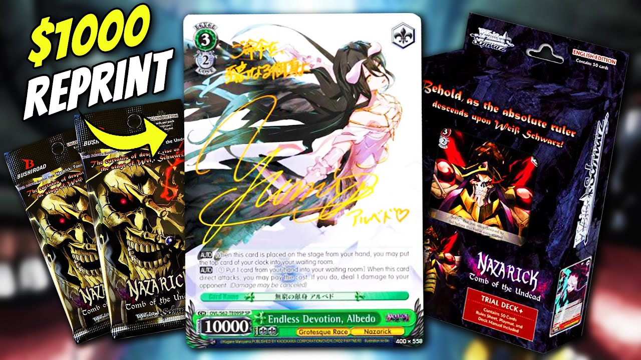 I Pulled A $1000 Card from Weiss Schwarz Overlord Reprint Trial Decks!