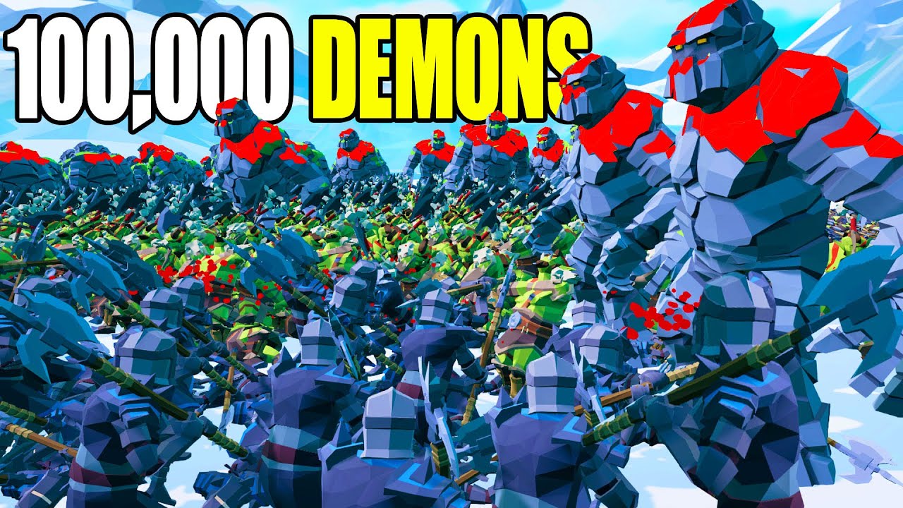 Can HUMAN ARMY Survive VS 100,000 DEMON ARMY!? - Polygon Fantasy Battle Simulator
