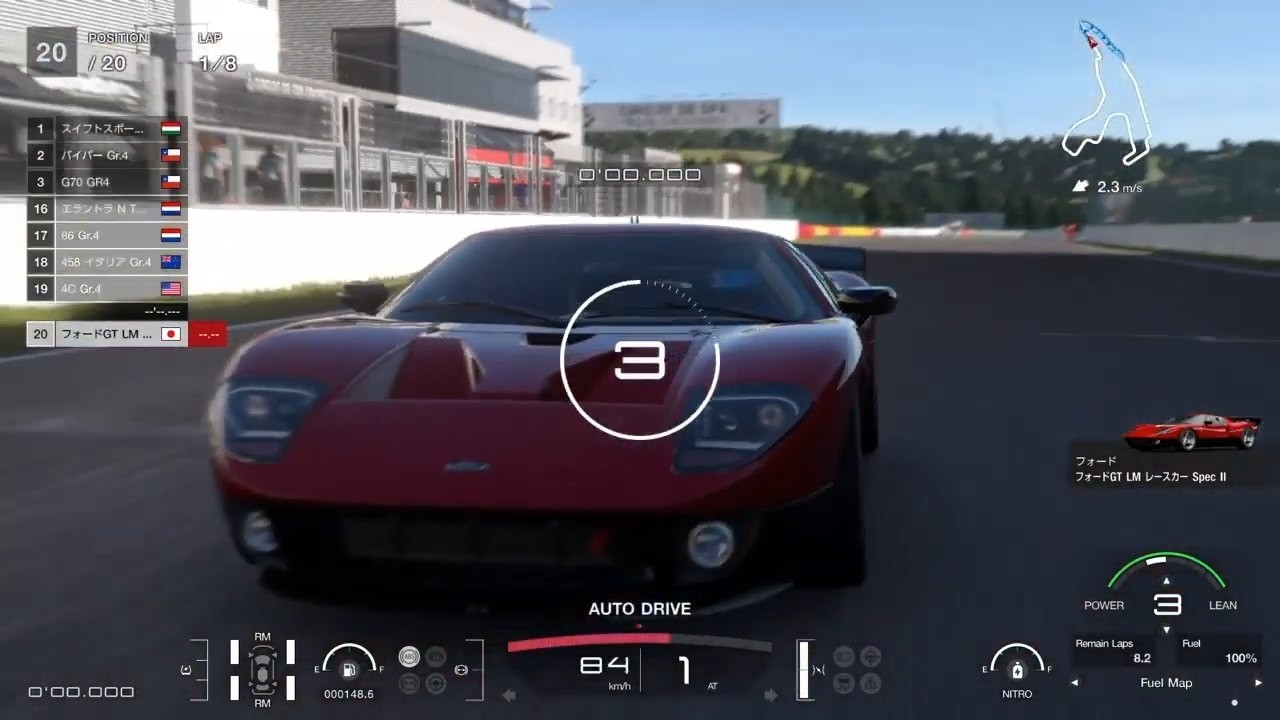 PS4 GT7 2/13ウィークリーチャレンジ「WTC700（PP700以下のレーシングタイヤ装着車限定）」スパ　8周「その2」（難易度イージー設定）