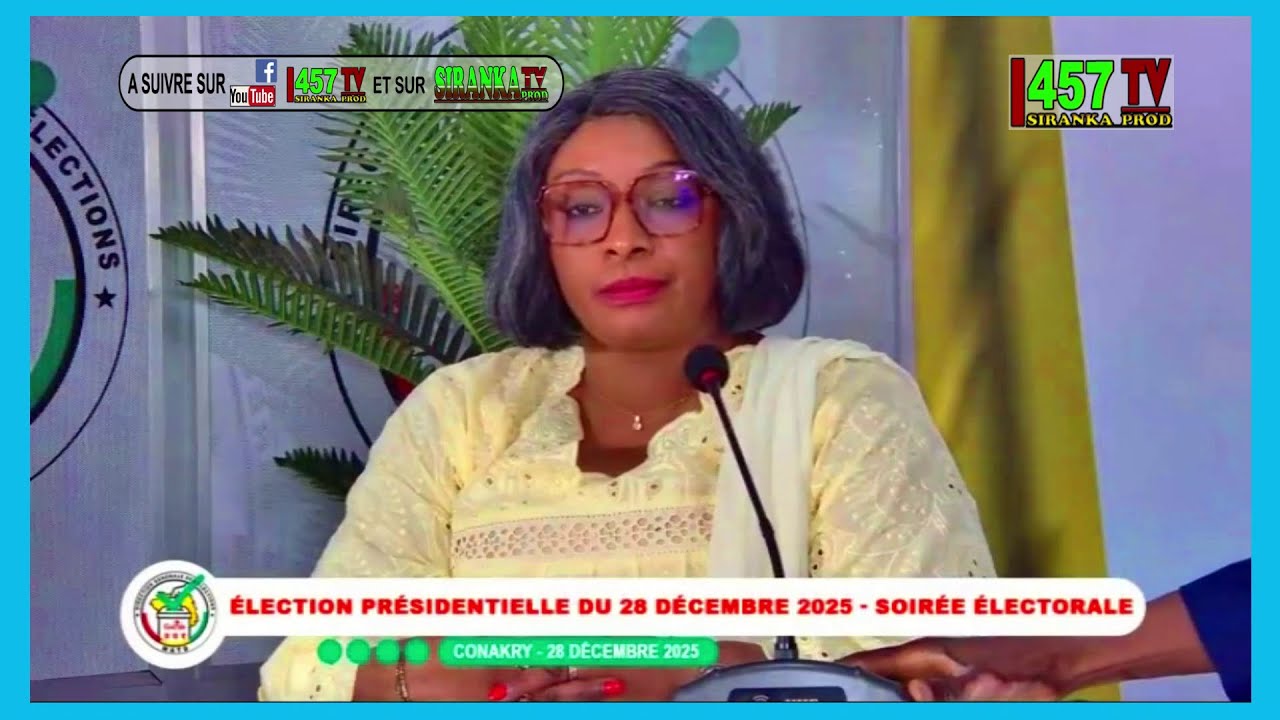RESULTAT DU SCRUTIN  DU 28 DECEMBRE 2025 EN GUINEE. LE 30 DECEMBRE 2025.