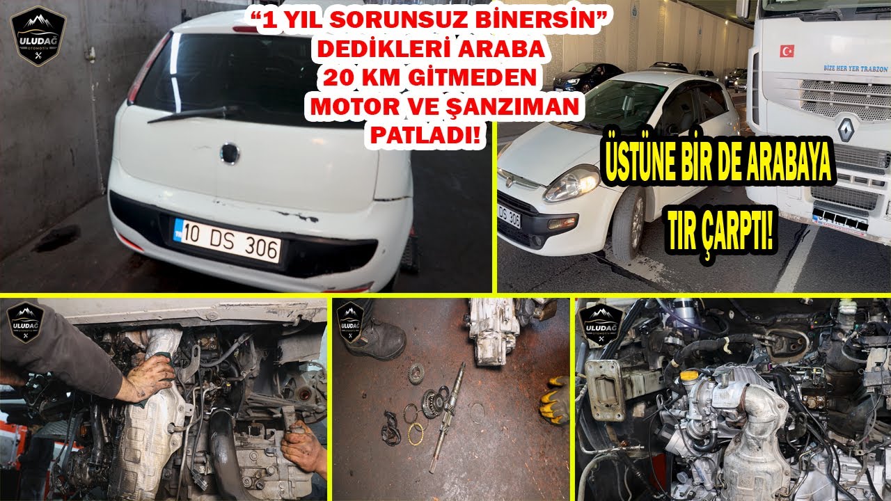 TİKTOKÇU GALERİCİDEN ARABA ALDI TIR ÇARPTI! (Fiat Punto Evo 1.3 Multijet Euro 5 Motor Rektifiye)