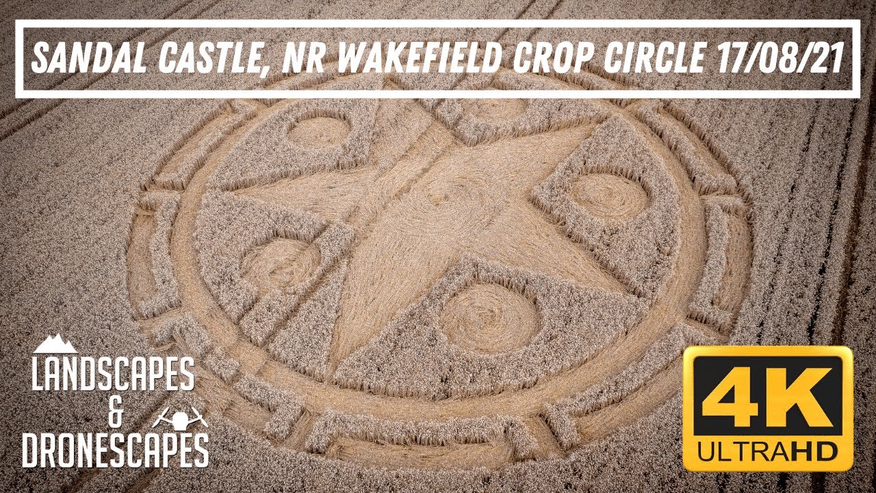 MYSTERIOUS Crop Circle at the ANCIENT Sandal Castle, West Yorkshire Reported 16/08/21