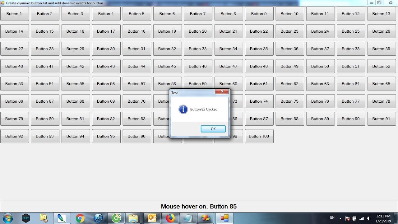 How to add a dynamic button and dynamic events in VB.net