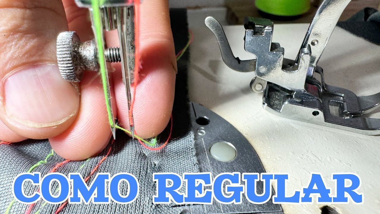 Como Regular A Máquina De Costura Com Agulha Dupla Falha Ponto Quebra agulha e linha