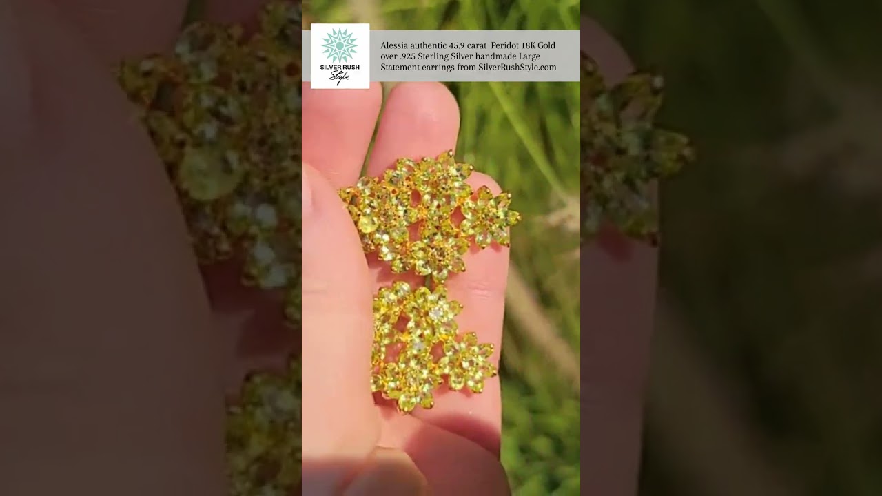 Make Every Moment Shine: Dazzling Green Gemstone Earrings ✨ 