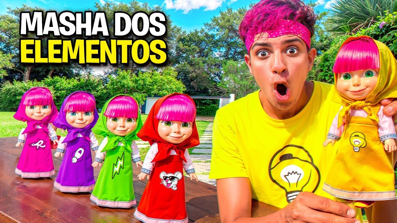 FIZ A MASHA E O URSO DOS ELEMENTOS *Os Rosa gostaram ?