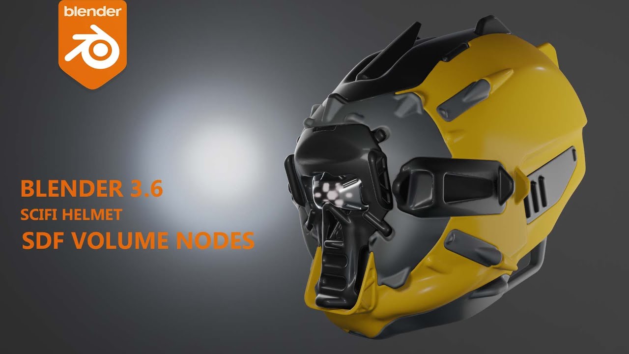Blender 3.6  -Scifi Helmet -sdf nodes