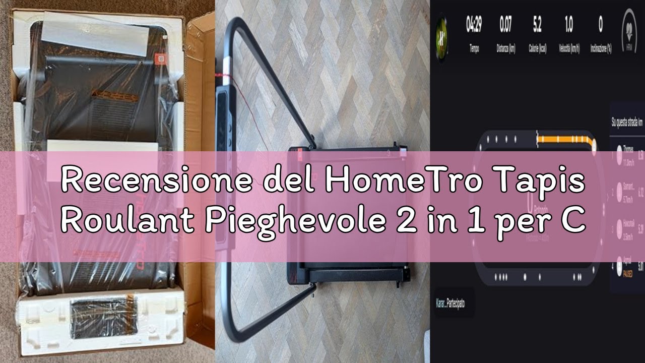 Recensione del HomeTro Tapis Roulant Pieghevole 2 in 1 per Casa - Walking Pad con Pendenza Regolabil