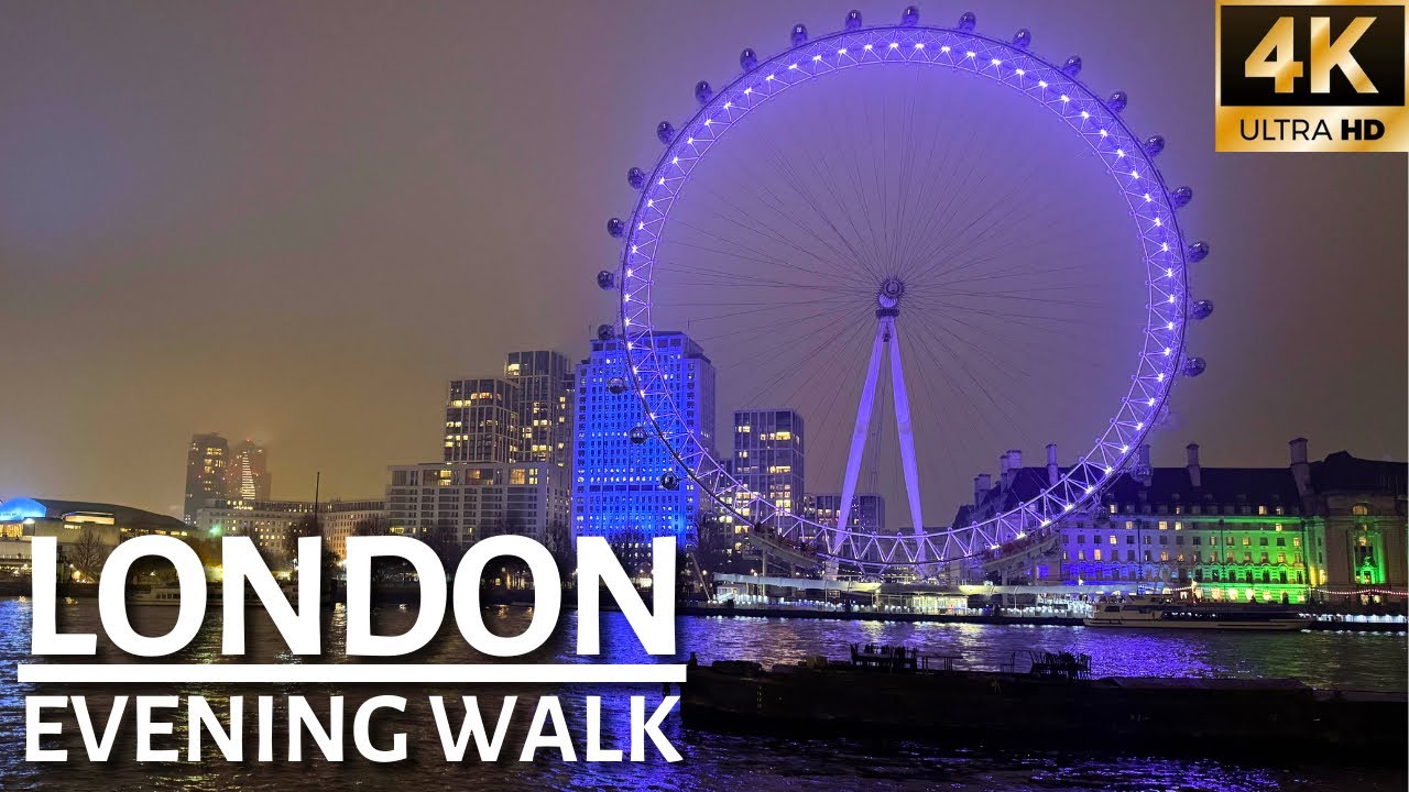 LONDON EVENING WALK | Trafalgar Square To Tower Bridge On International Women’s Day 💜 [4K]