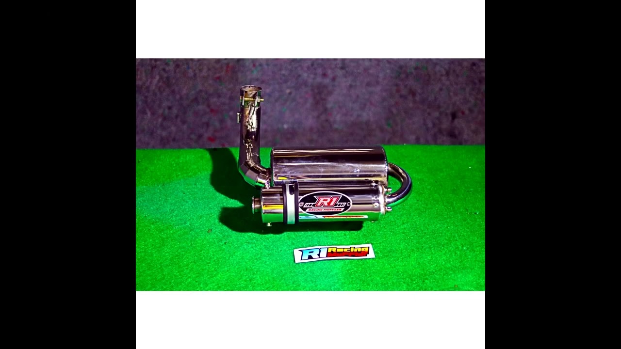 Knalpot Vespa R1 Racing Buang Kanan - Suara Khas Balap, Tampil Sporty!!