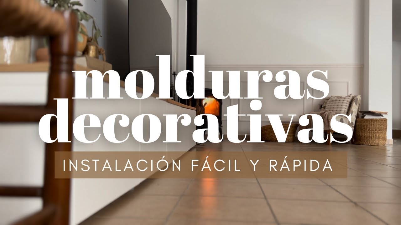 DIY - Cómo colocar molduras decorativas de poliestireno en la pared. Fácil, rápido y económico.