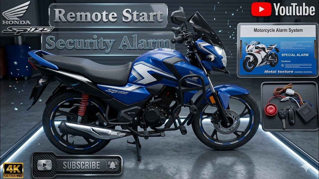 Honda sp 125 Security Alarm System Install |Bike Remote Starting | keyless Bike |
