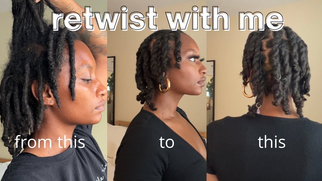 RETWIST WITH ME | Rope Twist On Thick Locs | Ashley Fowler