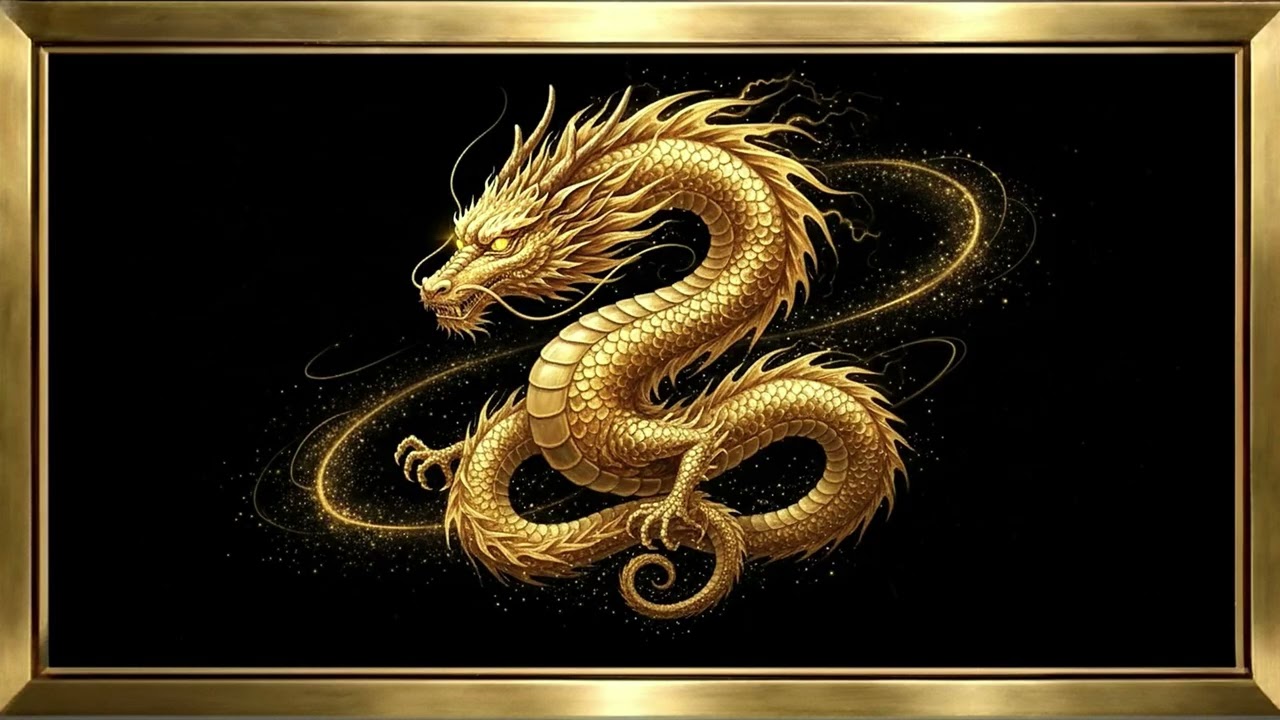 Golden Dragon 4K Ultra HD 🐉✨ | Luxury Animated Screensaver