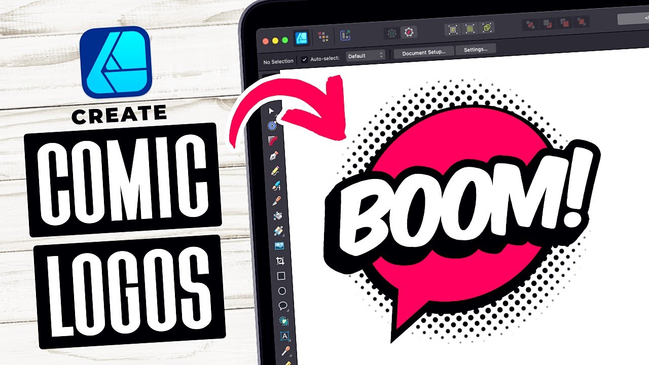 Создайте логотип в стиле комиксов с полутонами в Affinity Designer