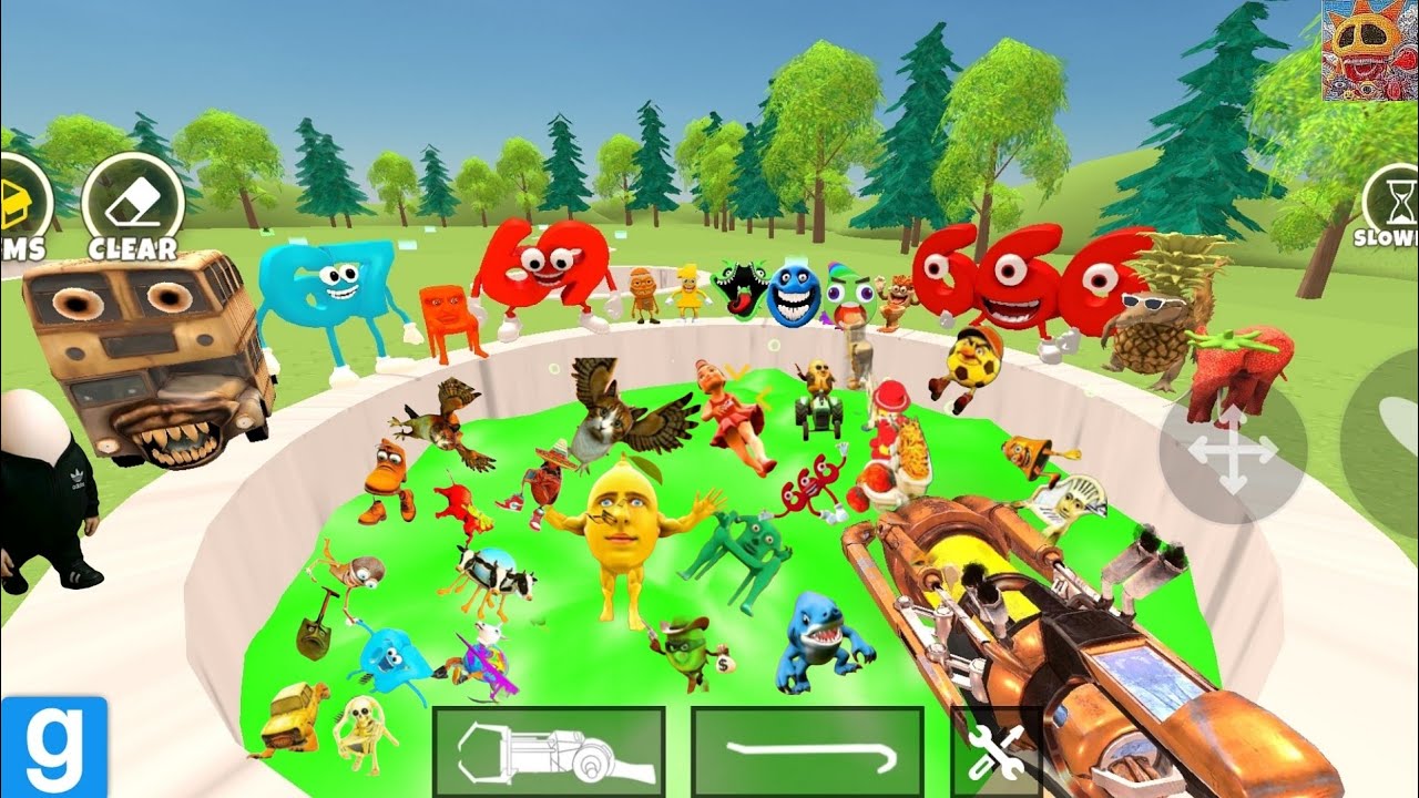 Nextbots in playground mod sparton kicking brainrot italian memes in giant pit 😱 chasing nextbots 🔥