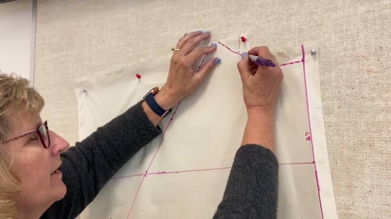 Draping Flared Skirt 1: Grain Along Center Front (Part 3  - Marking & Trimming)