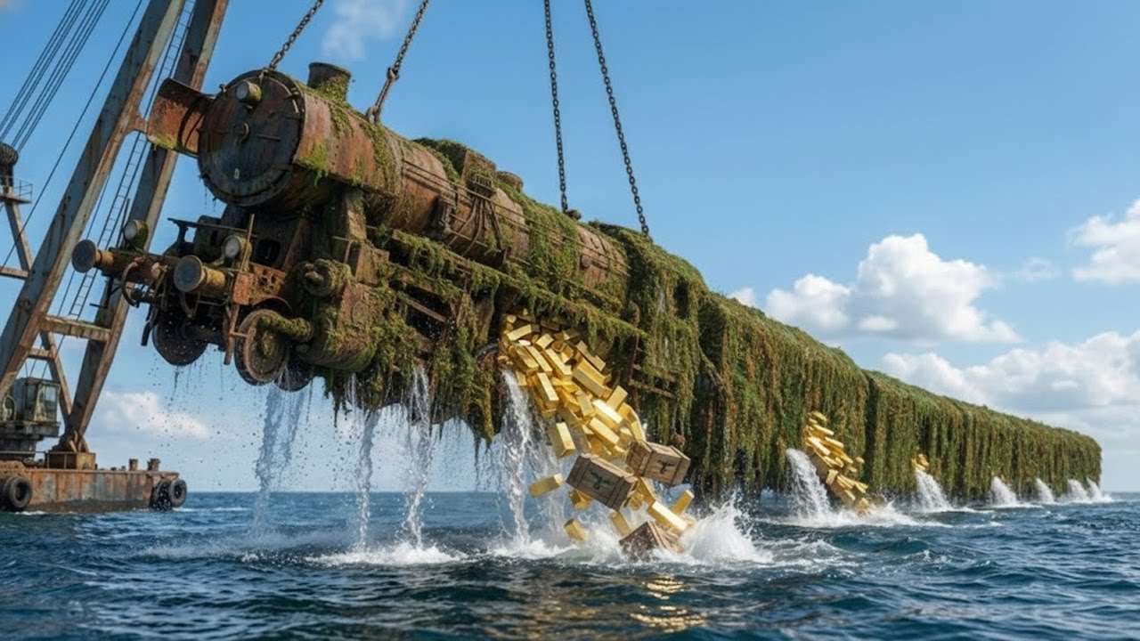 The Sunken Nazi Gold Train &ndash; 300 Tons Reborn After 8 Decades Underwater  ASMR Rebuild!