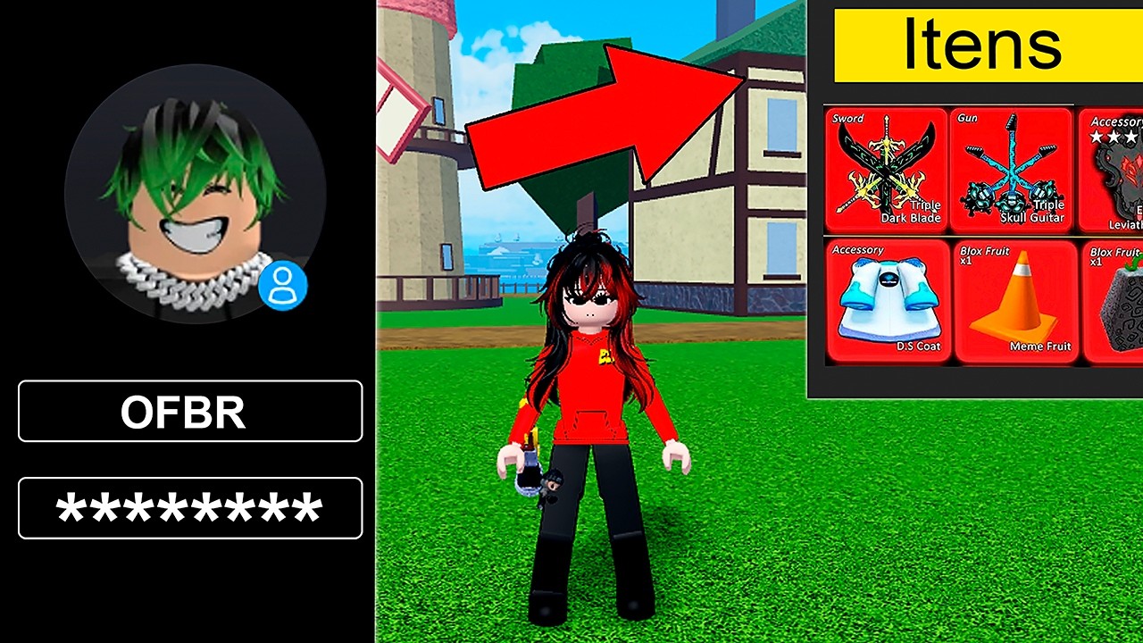 INVADI A CONTA DO MEU NAMORADO NO BLOX FRUITS E...