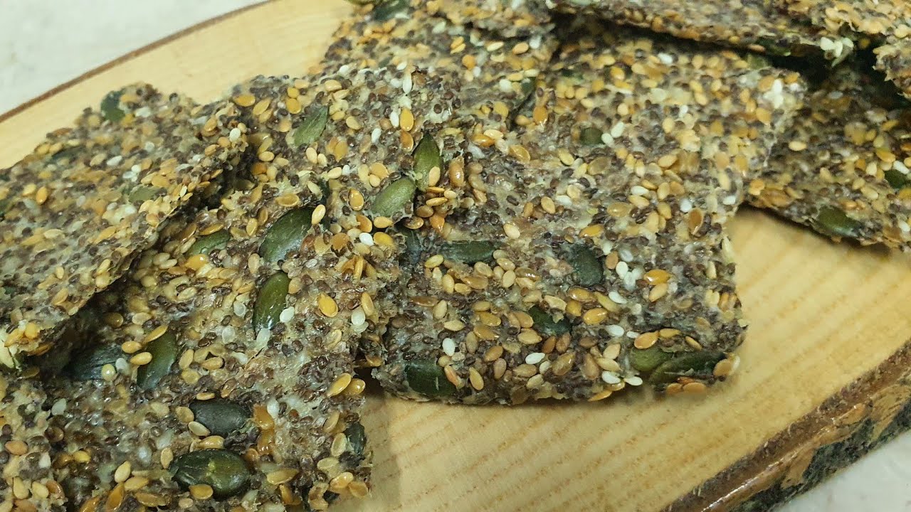 قراميش بذور الصحية من مكونات المفيدة جداً/ Healthy Seeds Crackers