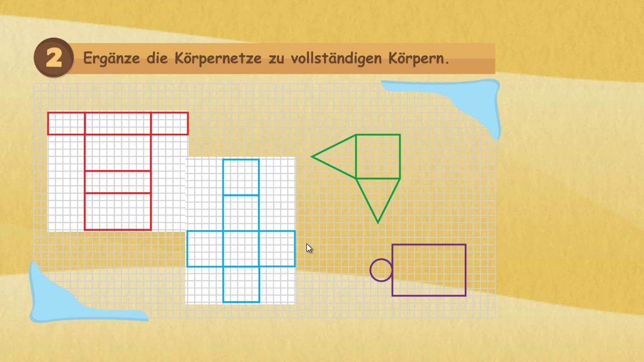 Geometrie - Körper und Körpernetze - Würfel, Quader, Pyramide, Kegel, Zylinder ★ Mathematik Klasse 3