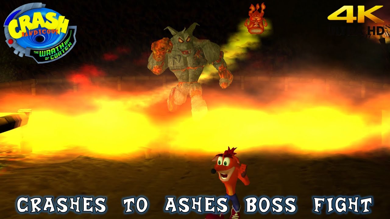 Crash Bandicoot The Wrath of Cortex 'Crashes to Ashes' Boss Fight Walkthrough (4K)