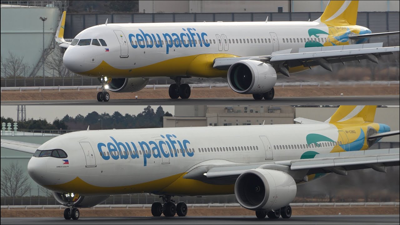 Cebu Pacific Airbus A321neo A330neo Landing at Narita 34R | RP-C4145 | RP-C3902 | NRT/RJAA | 成田空港