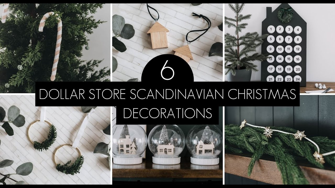 CHRISTMAS DOLLAR STORE DIYS | Современные скандинавские рождественские украшения